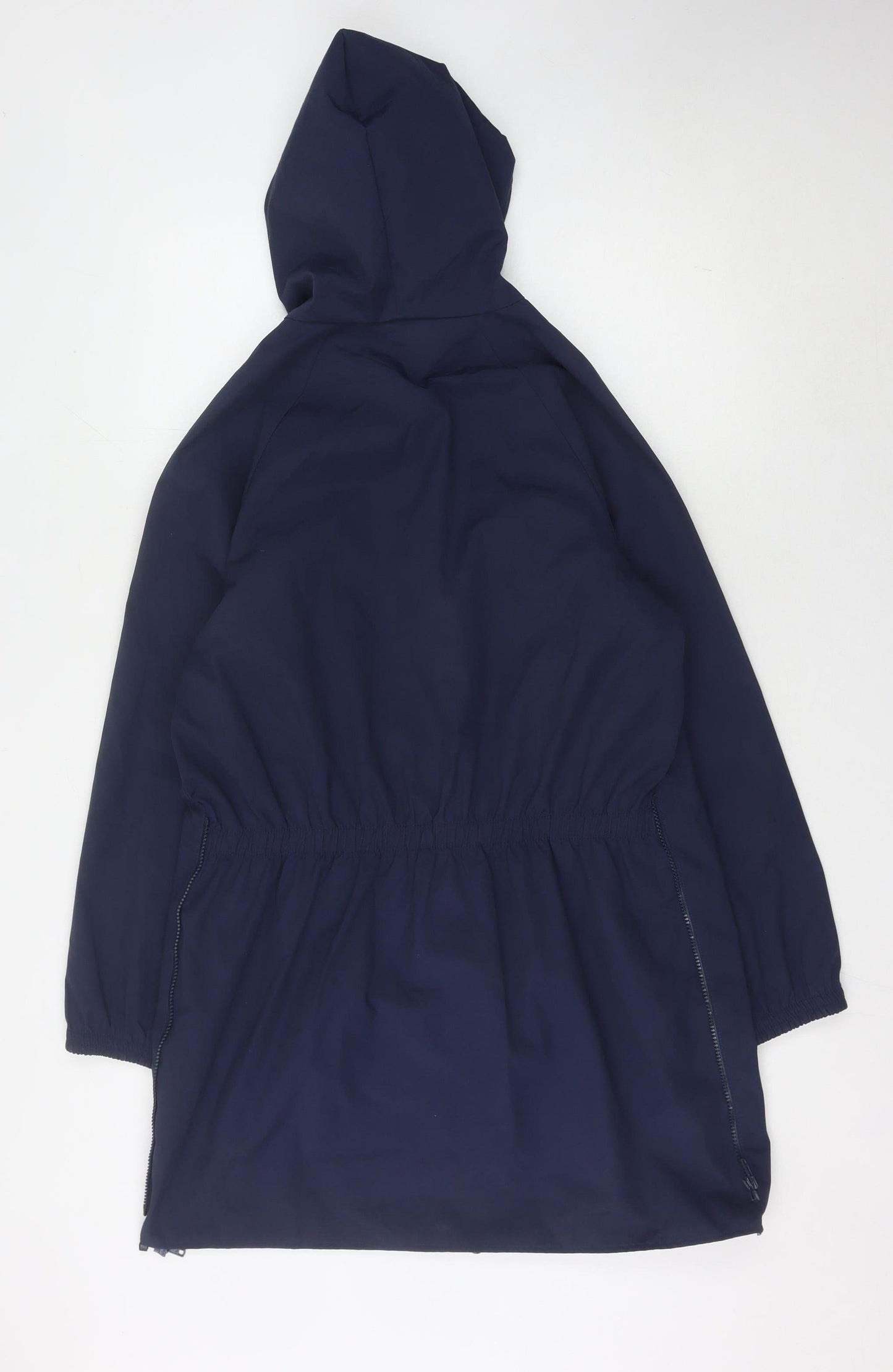 Women's Blue Parka Jacket Size S Casual Hooded