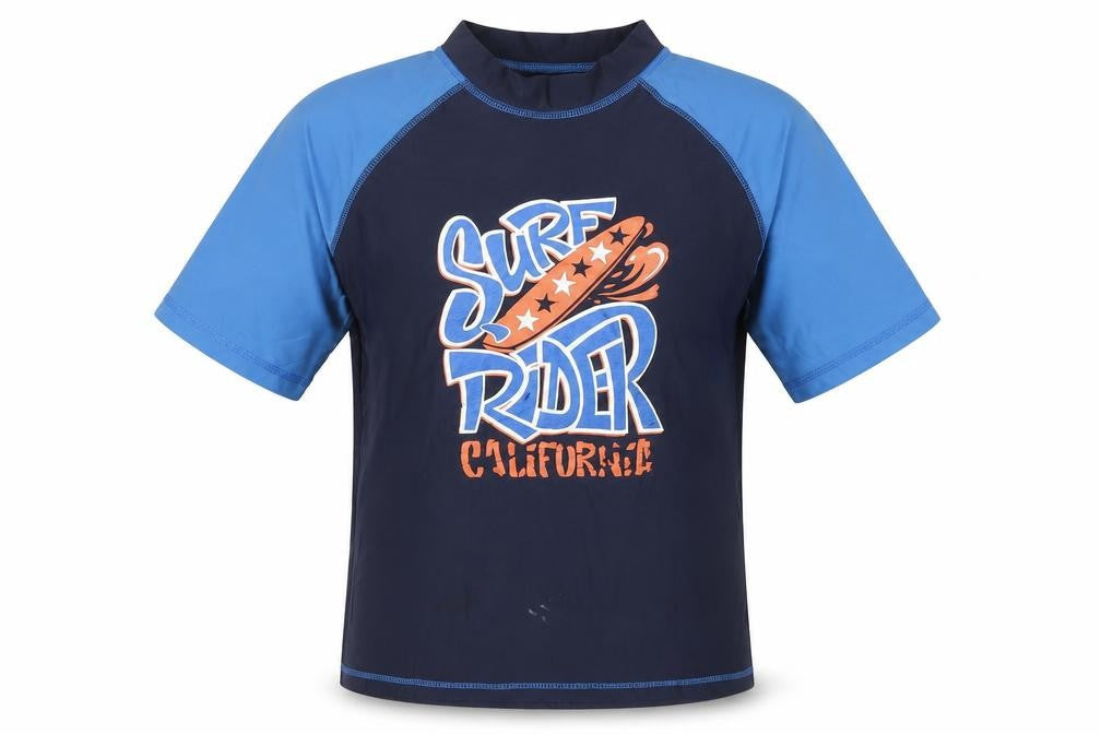 Pocopiano Boys Blue Surf Rash Guard XS