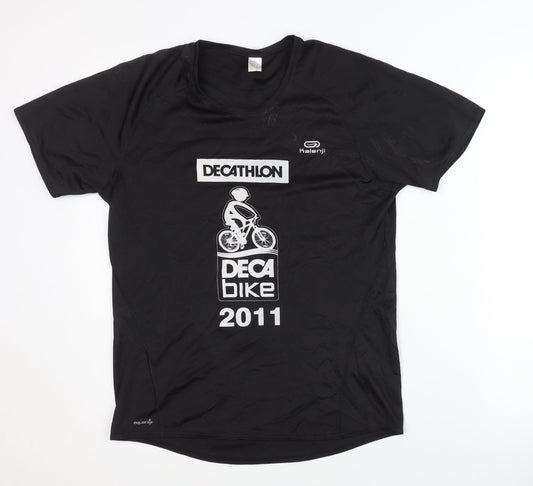 Decathlon Unisex Black Cycling T-Shirt M