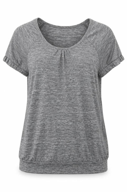 H&M Women's Grey T-Shirt S Basic Activewear