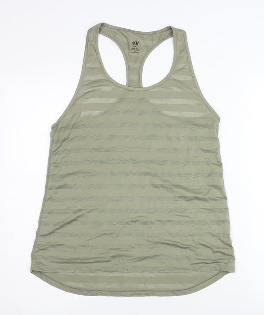 H&M Women Green Racerback Tank Top M