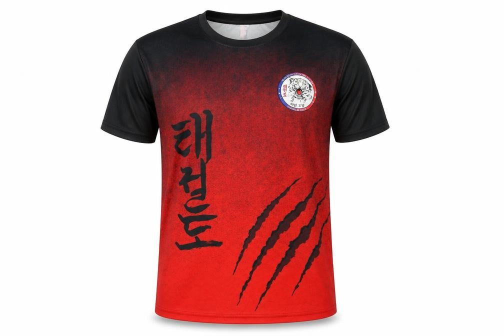Sublim Art Men's Red Black Graphic Print Jersey T-Shirt