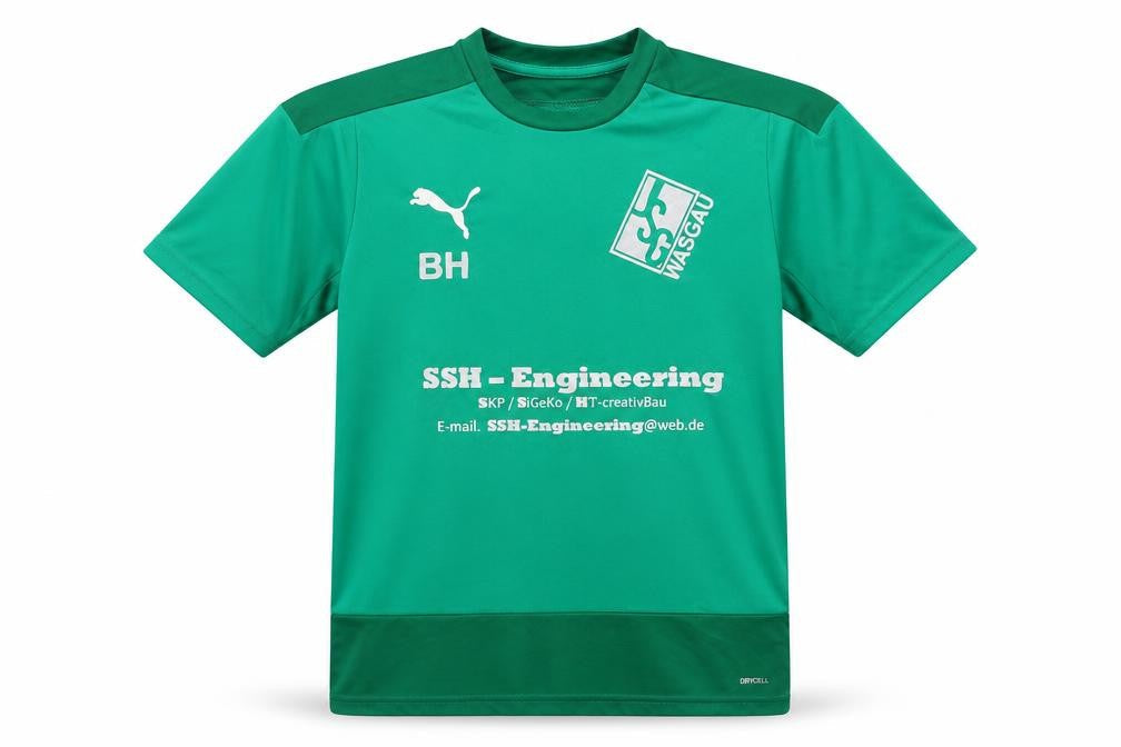 Puma Boys Green Football Jersey T-Shirt XL