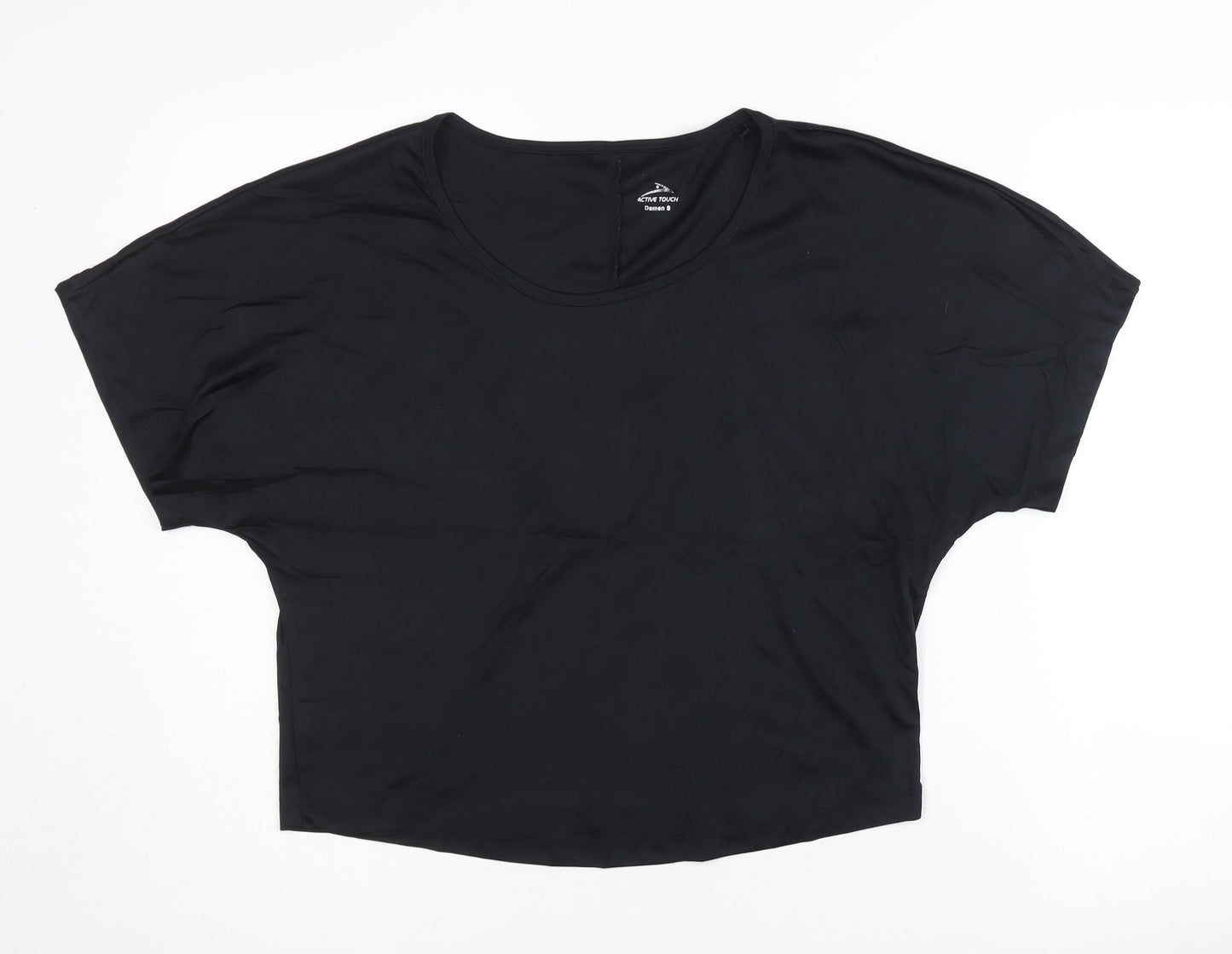 Active Touch Women's Black Crew Neck Top Size S