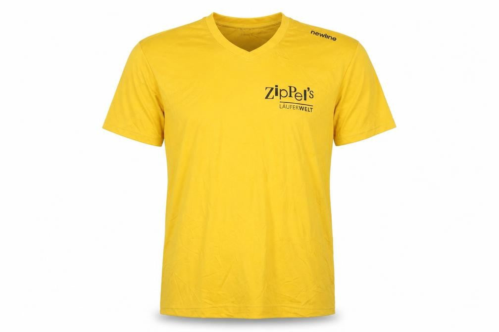 Newline Yellow Men's M Jersey T-Shirt V-Neck Running
