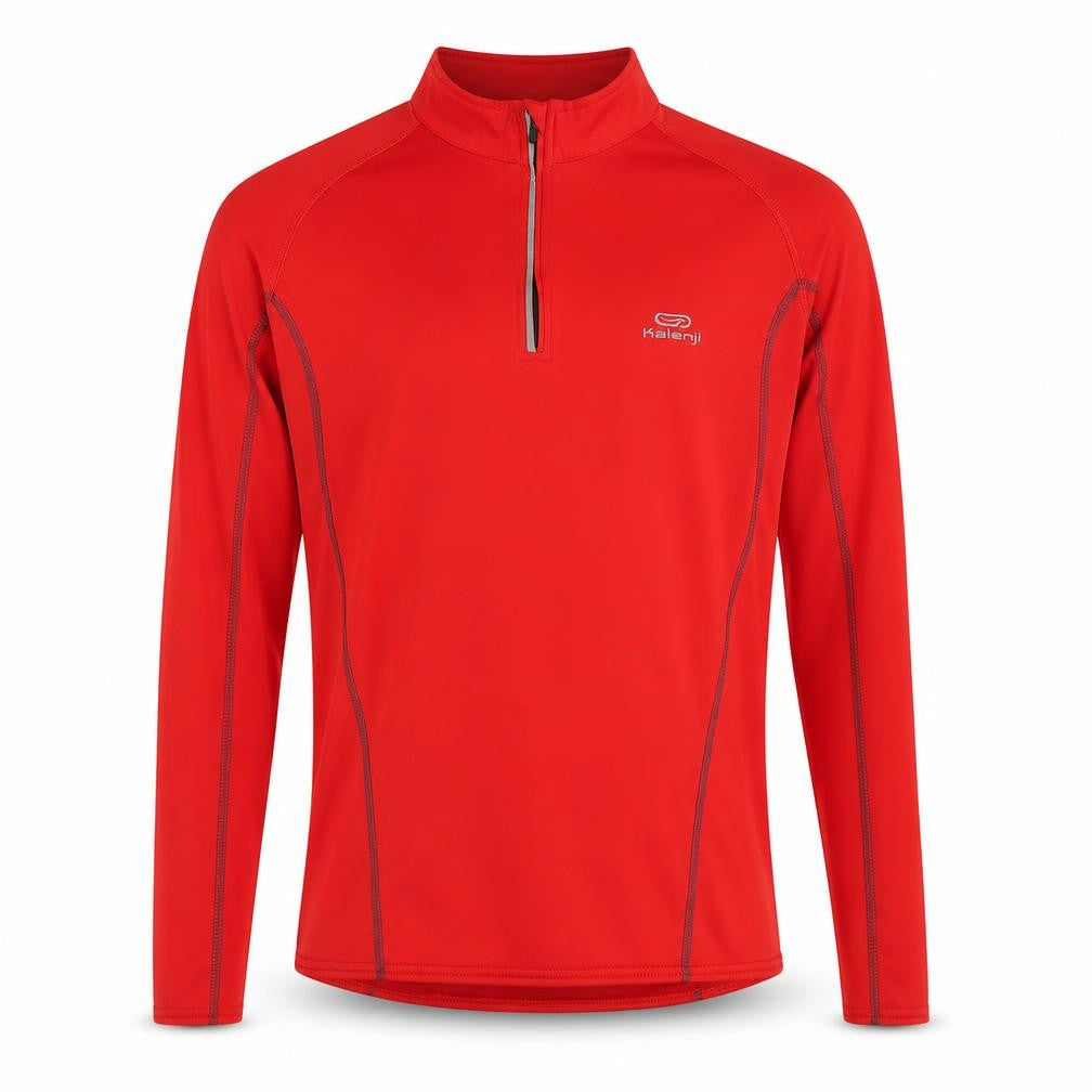 Kalenji Unisex Red 1/4 Zip Running Top S