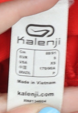 Kalenji Mens Red 1/4 Zip Running Top S