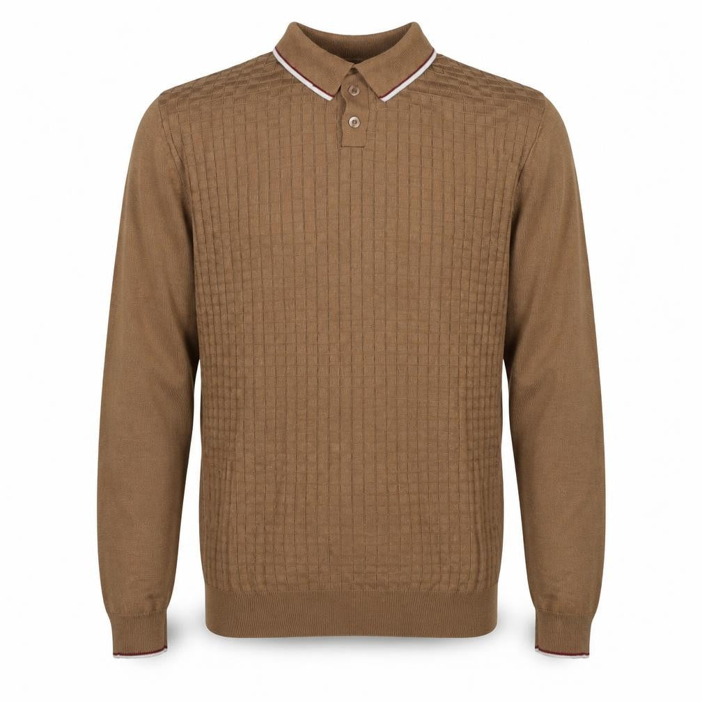River Island Men's Brown Cable-Knit Pullover, Size L