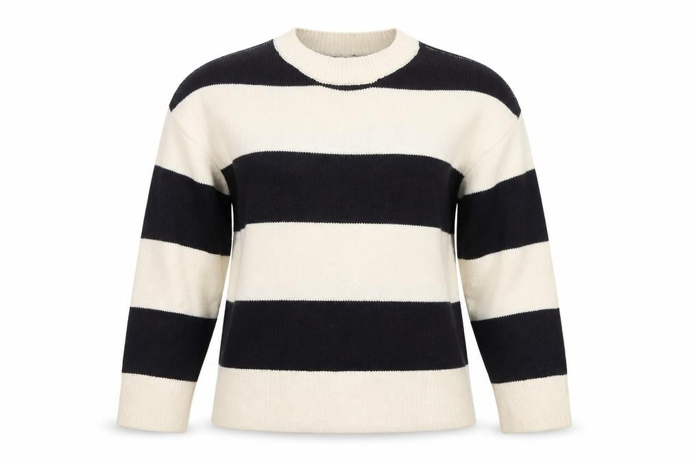 Divided Women's Black XS Striped Pullover Jumper