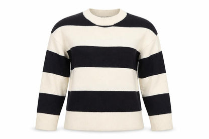 Divided Women's Black XS Striped Pullover Jumper