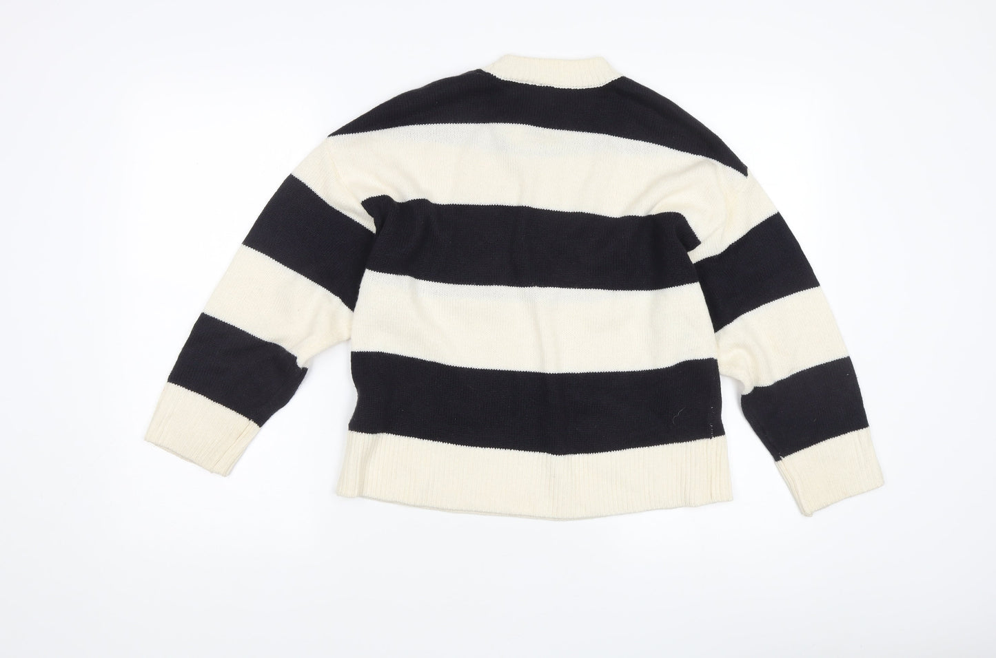Divided Women's Black XS Striped Pullover Jumper
