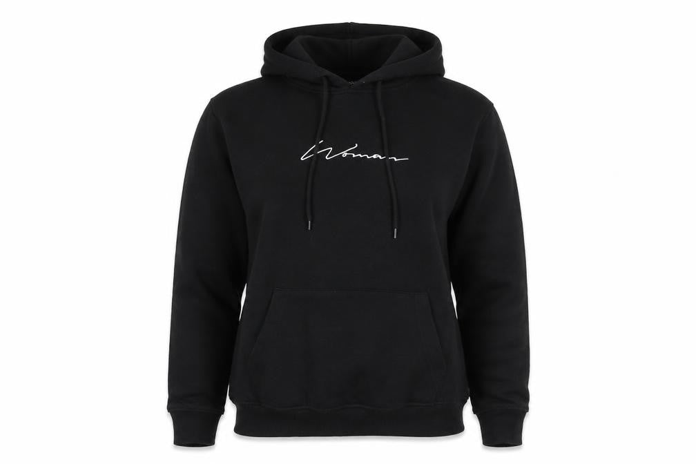 Boohoo Women's Black Pullover Hoodie, S, Cotton Blend