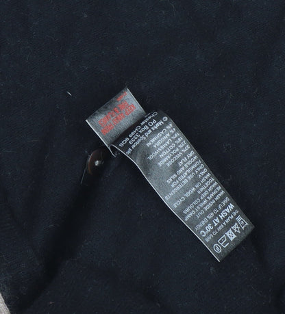 Brand and care label for Marks & Spencer Women's Black Geometric Cardigan, size 14