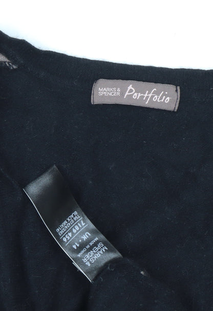 Additional view of Marks & Spencer Women's Black Geometric Cardigan, size 14