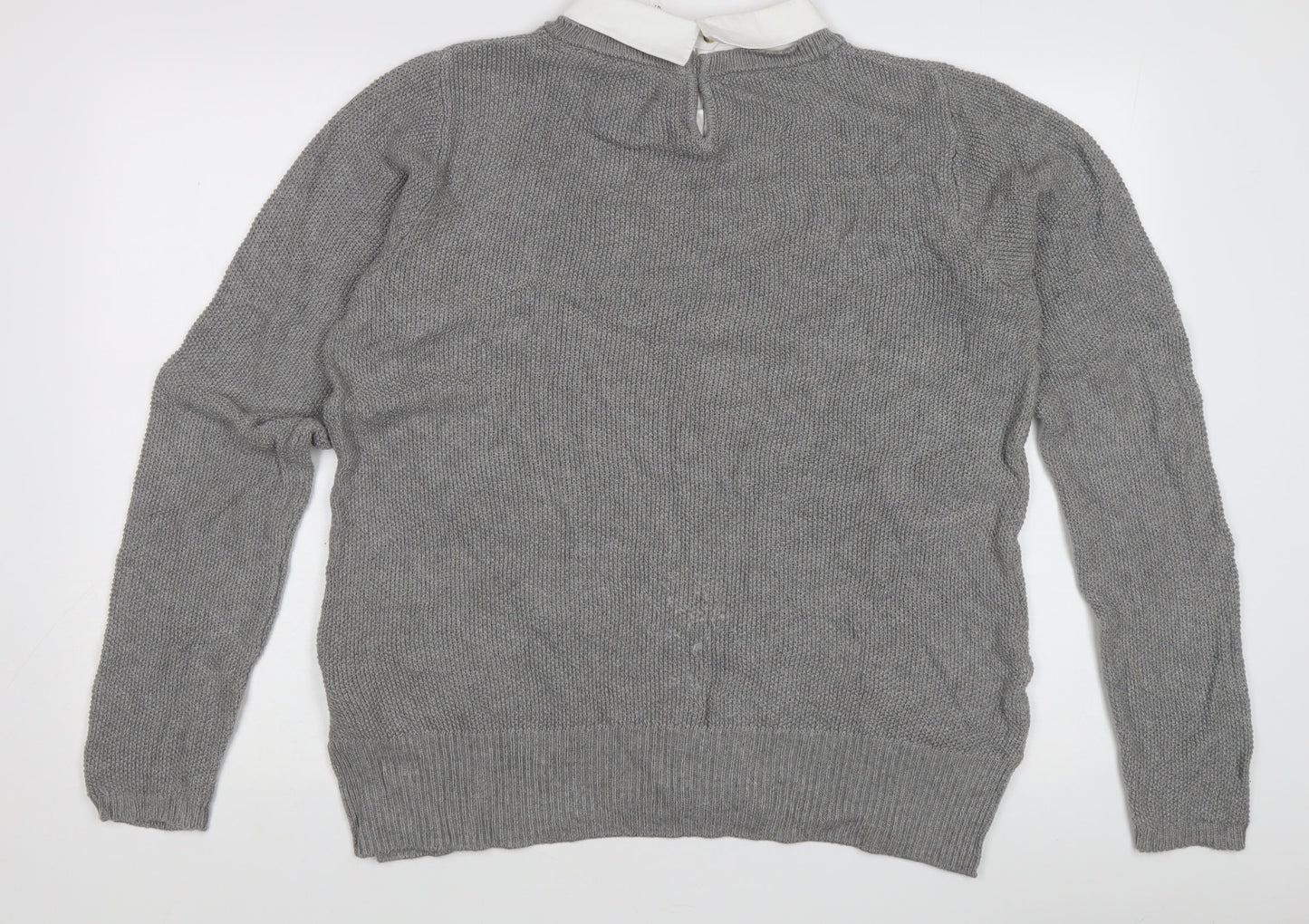 Seraphine Women's Grey Collared Jumper Size 10