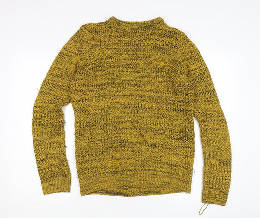 New Look Women's Yellow Chunky Knit Pullover Jumper S