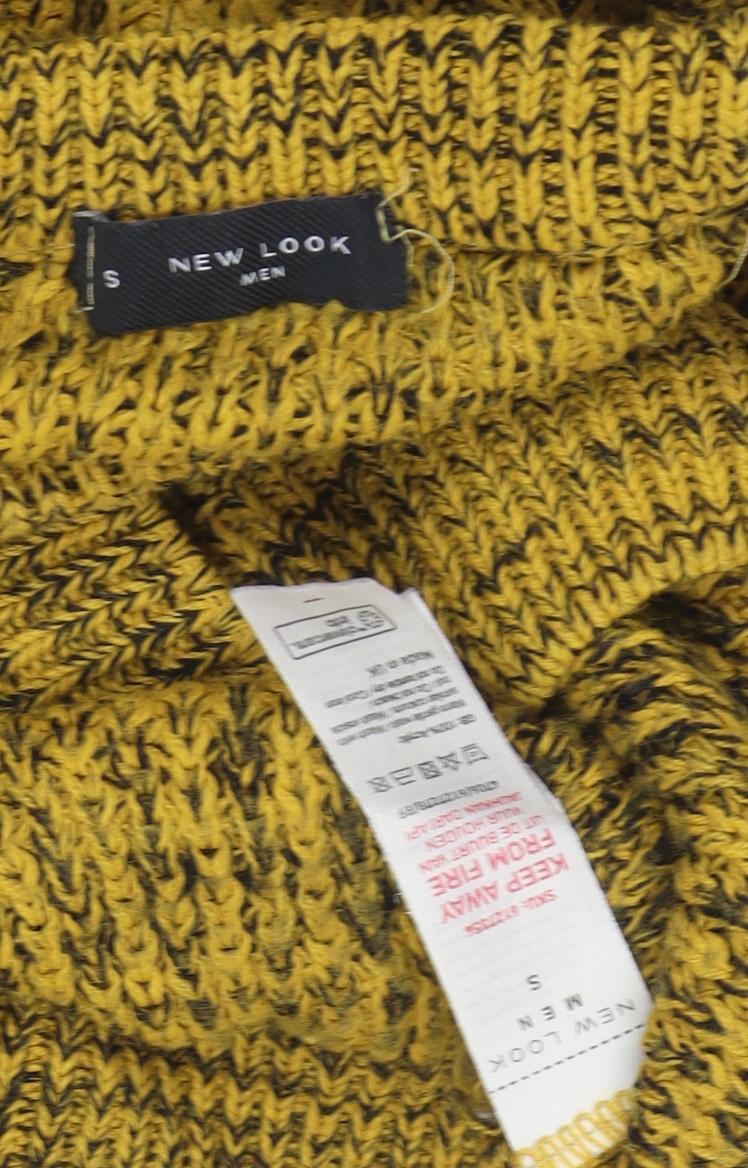New Look Women's Yellow Chunky Knit Pullover Jumper S