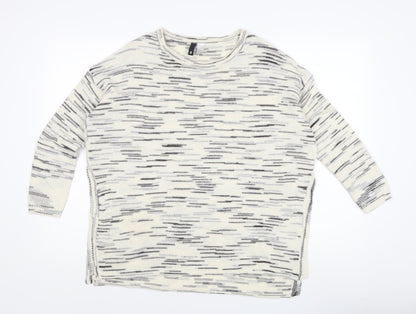 Women's Multicoloured Crew Neck Pullover Jumper