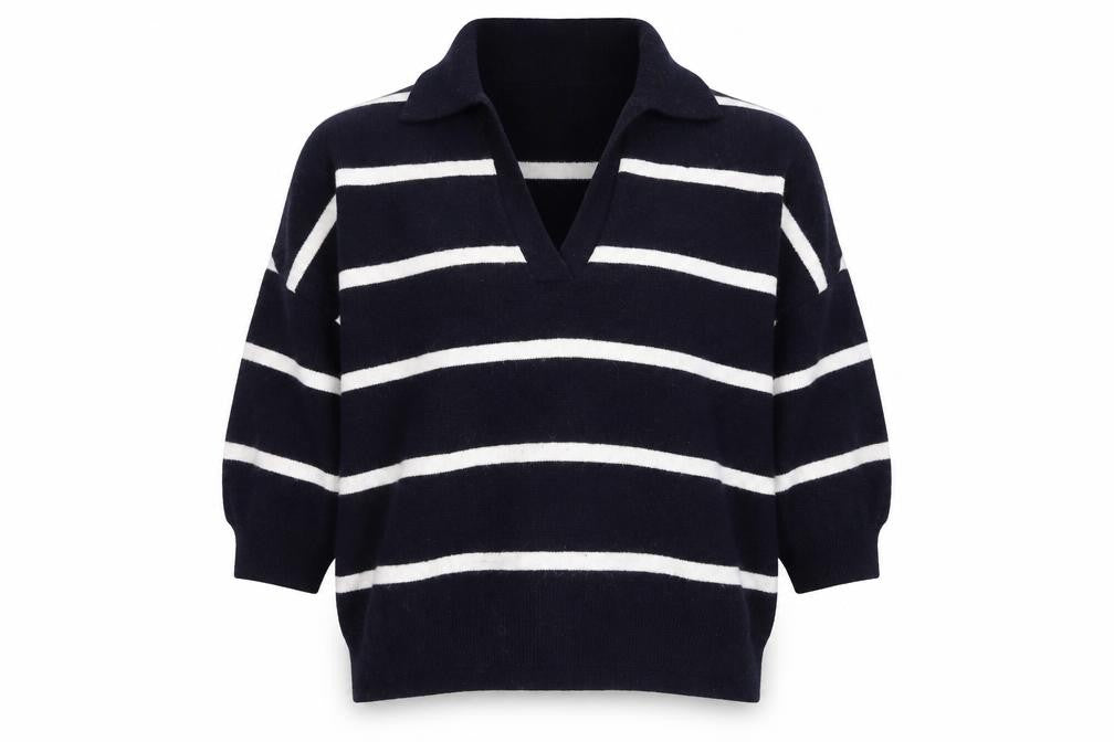 H&M Women's Black Striped Pullover Jumper L