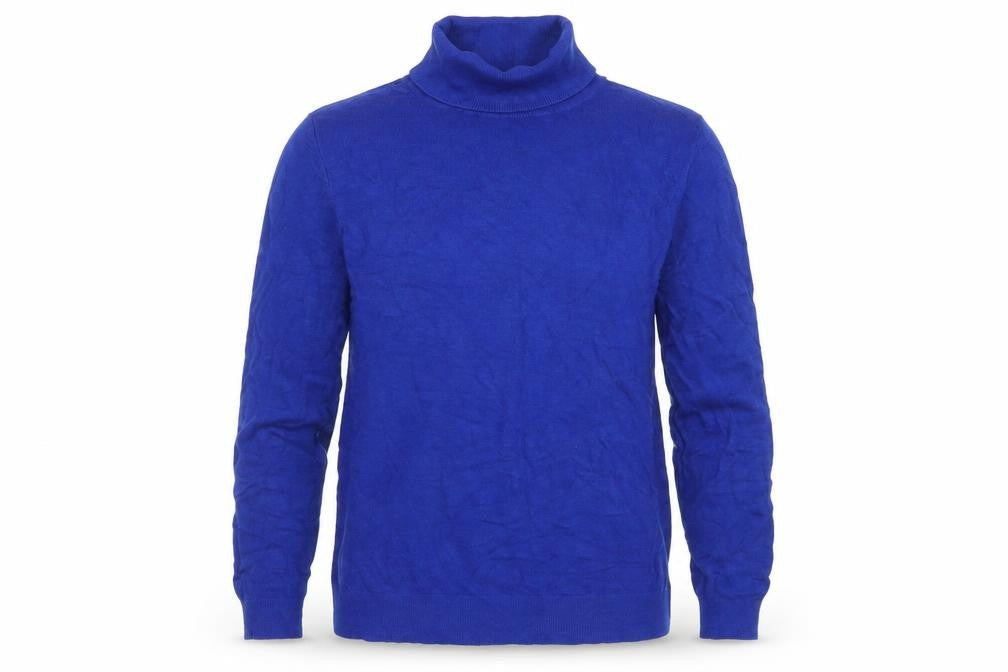 Ann Taylor Women's Blue Roll Neck Jumper L