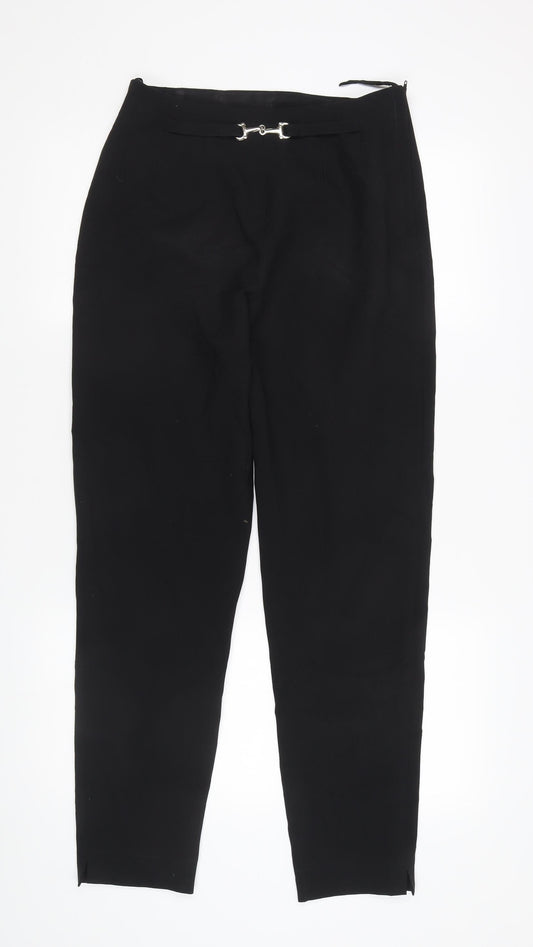 Essentials Women's Black Trousers Size 12 Polyester Zip Closure