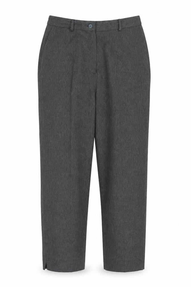 Bonmarché Women's Grey Tweed Trousers - Size 16