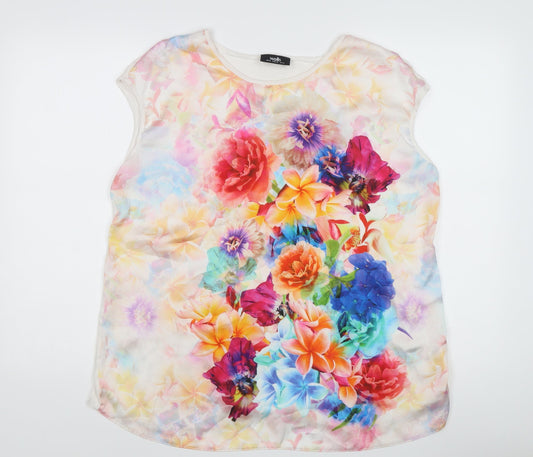 Wallis Floral Tunic Blouse, Multicoloured, UK 18