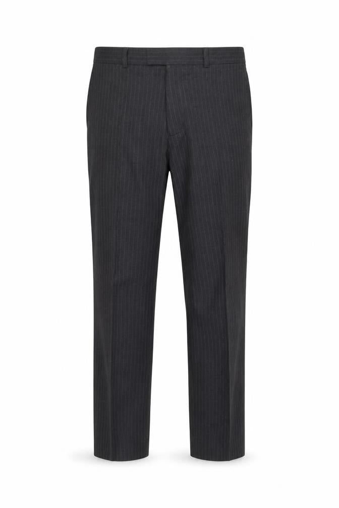 Burton Men's Grey Striped Trousers 36R