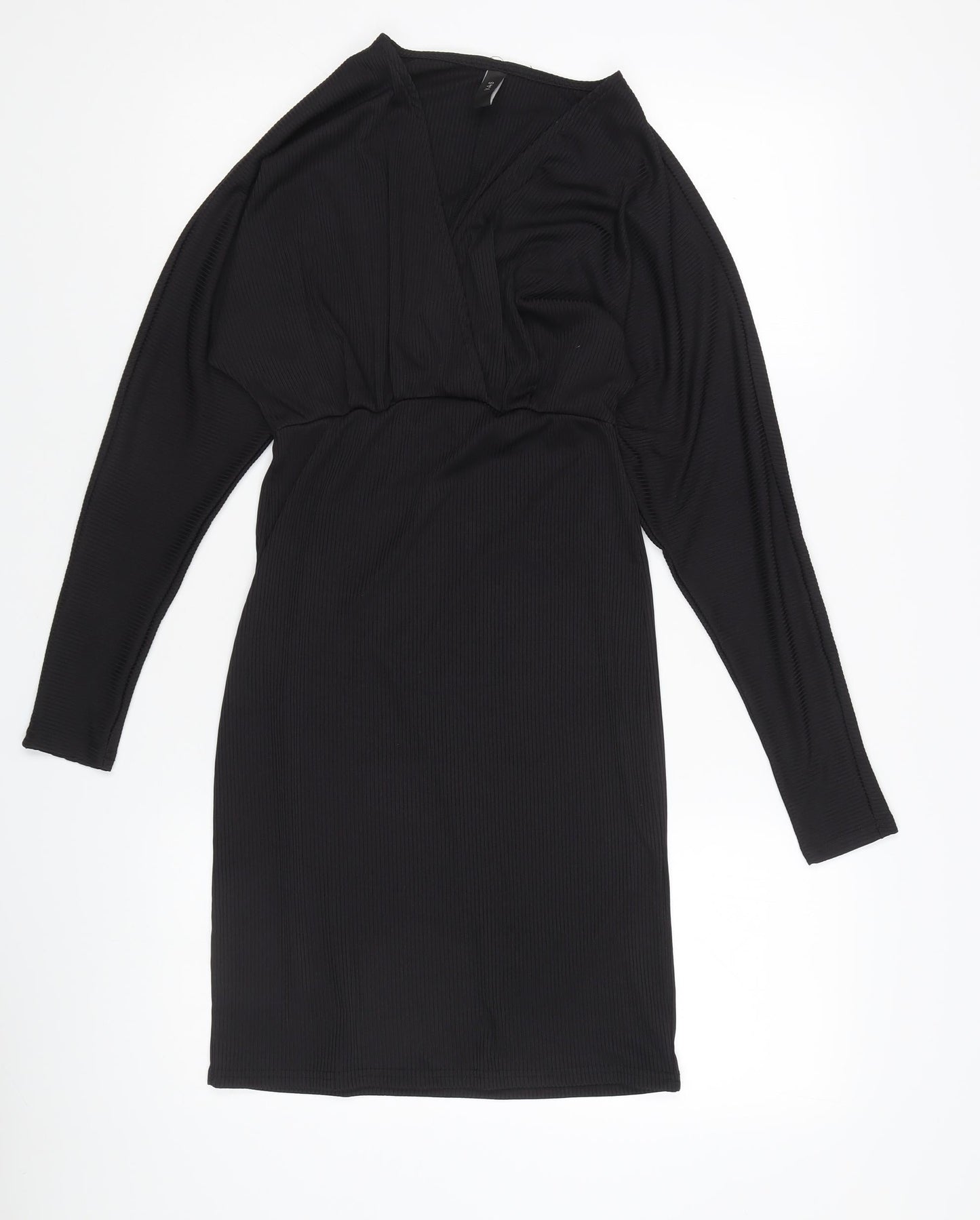 Y.A.S Women's Black Bodycon Dress XS Long Sleeve