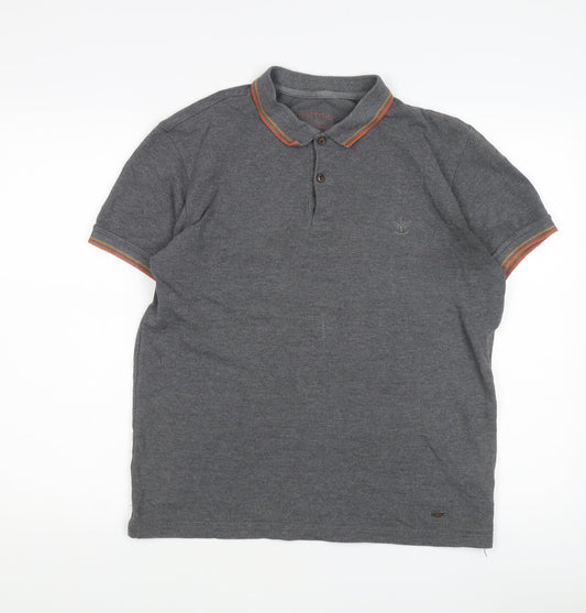 Firetrap Men's Grey Polo Shirt, Size M, Casual Wear