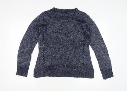 Back view of Dorothy Perkins Women's Blue S Chunky-Knit Pullover