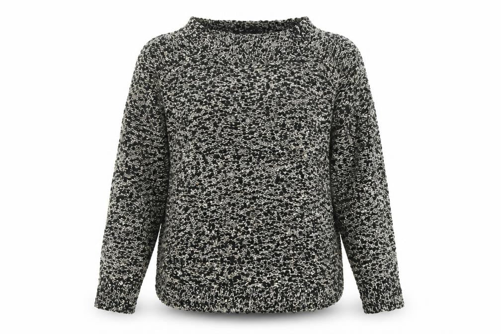 David Emanuel Women’s Black Sequined Pullover Jumper S