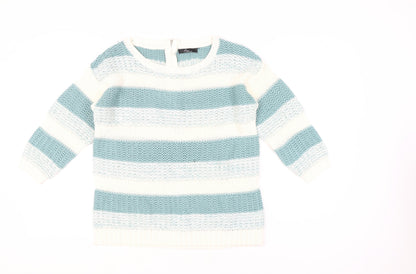 Bonmarché Women's Multicoloured Striped Knit Pullover Jumper S