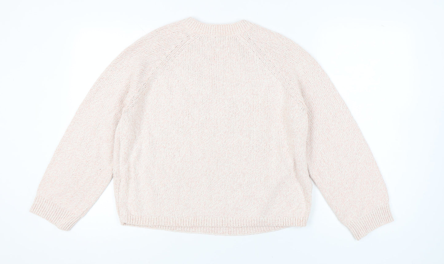 Marks and Spencer Women Pink Pullover Jumper M V-Neck