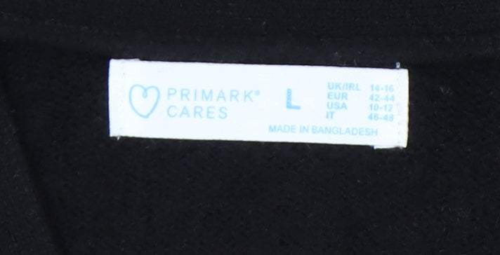 Primark Women's Black Stripe Cardigan, Size L