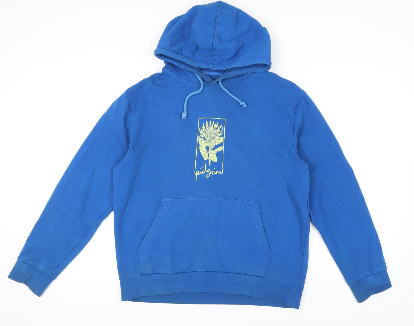Pilgrim Men's Blue Pullover Hoodie L with Logo