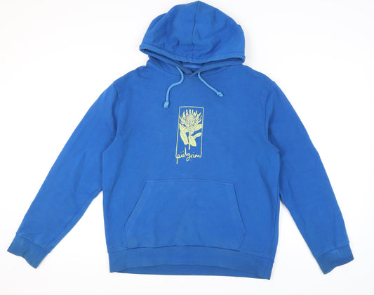 Pilgrim Men's Blue Pullover Hoodie L with Logo