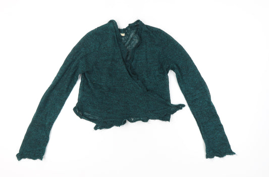 Marks and Spencer Women Green Wrap Jumper Size 12