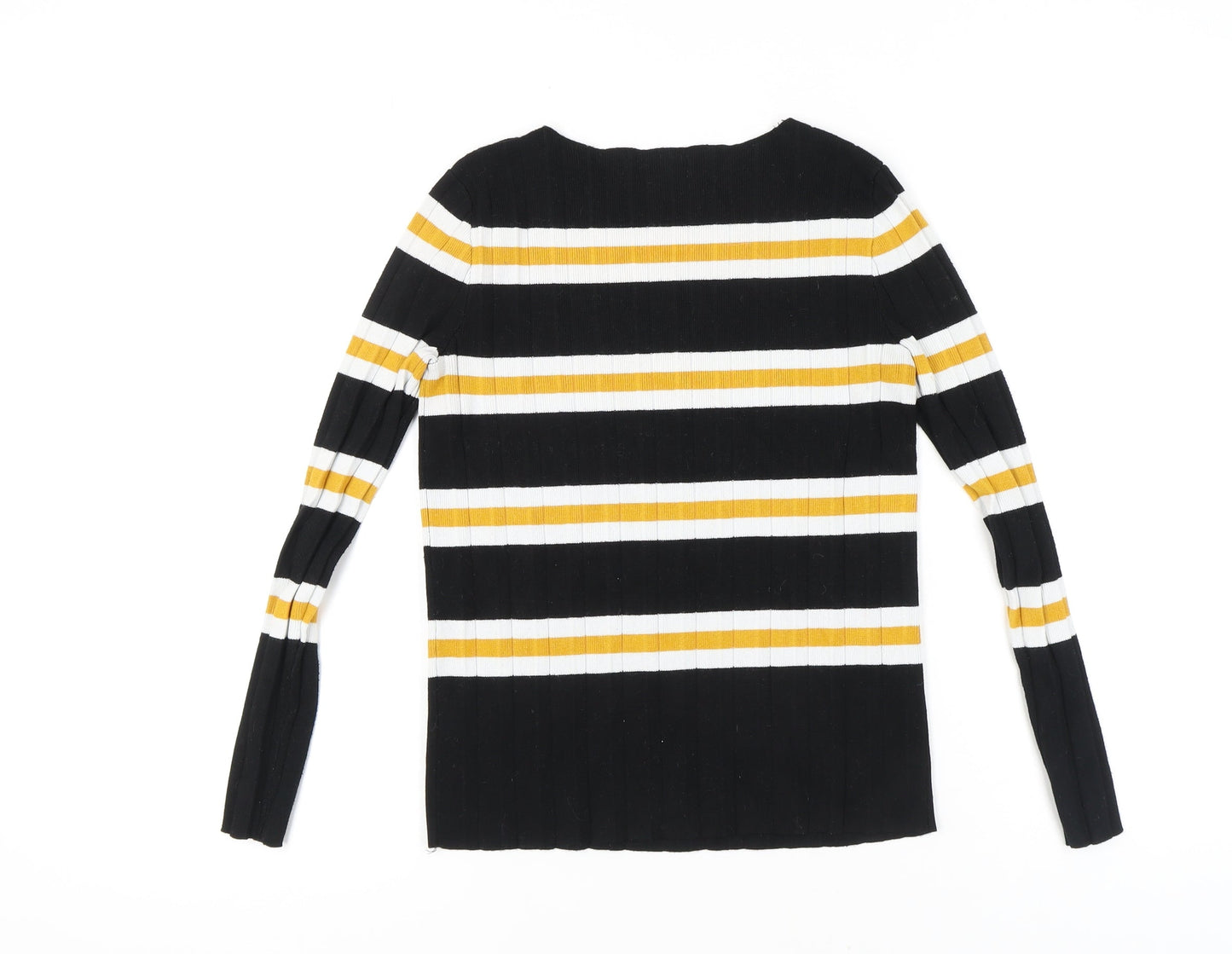 Papaya Women's Black Striped Pullover Size 10