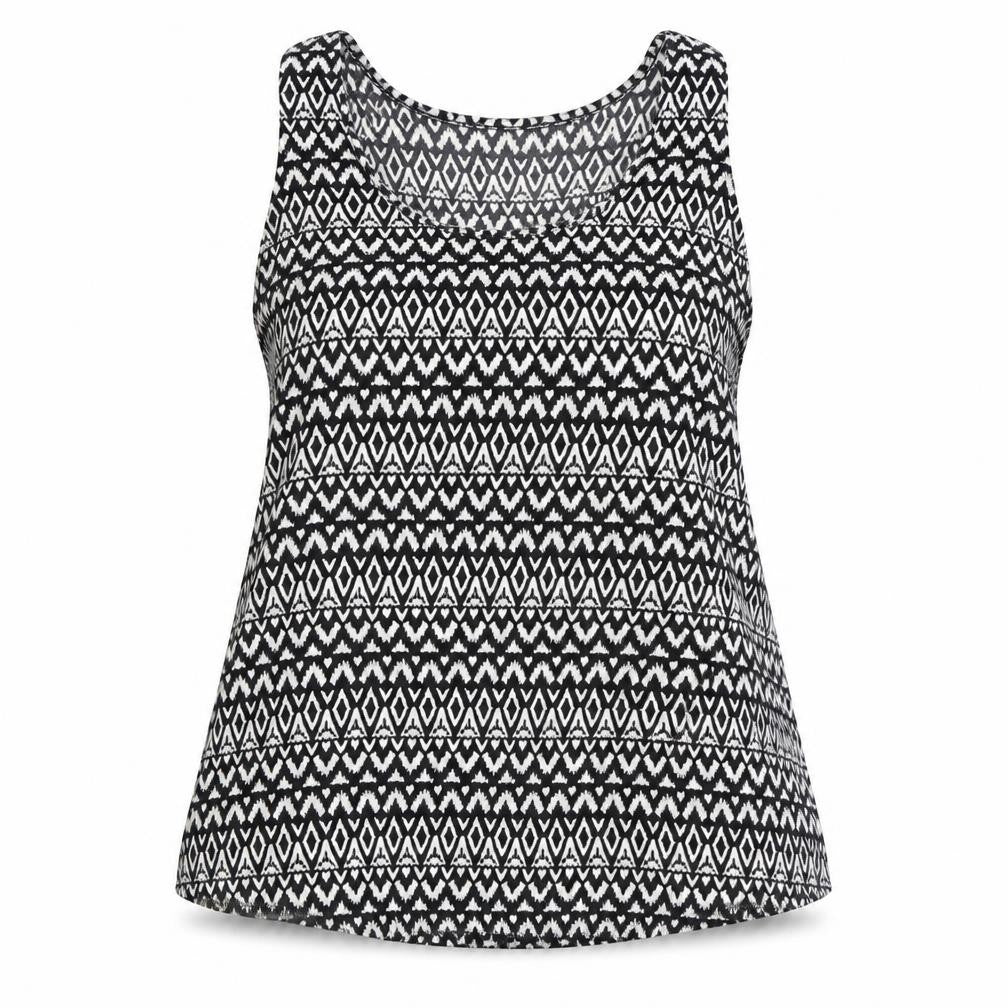 H&M Conscious Women's Black Geometric Tank Top