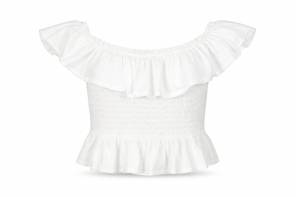 Miss Selfridge White Off the Shoulder Top, Size 10