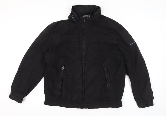 Maine Men's Black Windbreaker Jacket - L