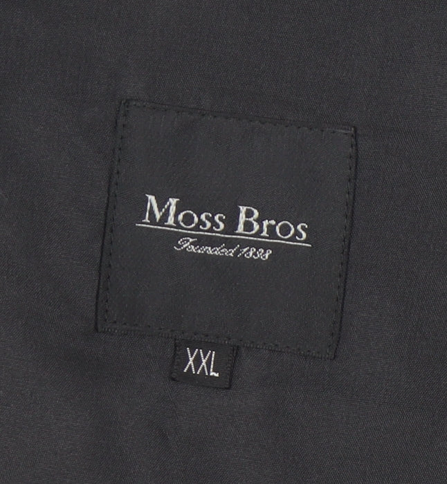 Moss Bros Men's Grey Geometric Waistcoat 2XL Formal