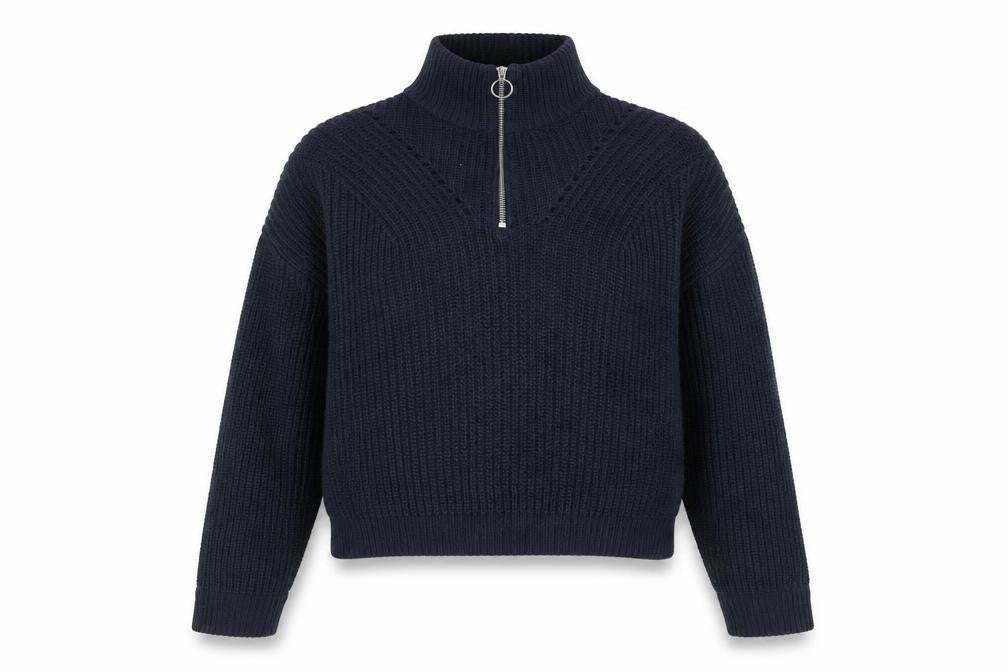 H&M Women's Blue High Neck Pullover - Size S