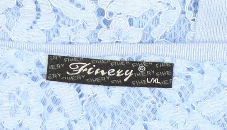 Finery Women's Blue Pullover Jumper L