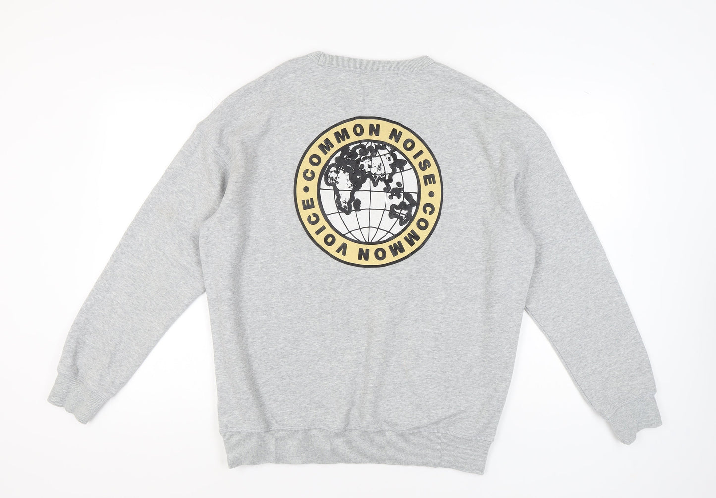 H&M Men's Grey Logo Sweatshirt in Size L