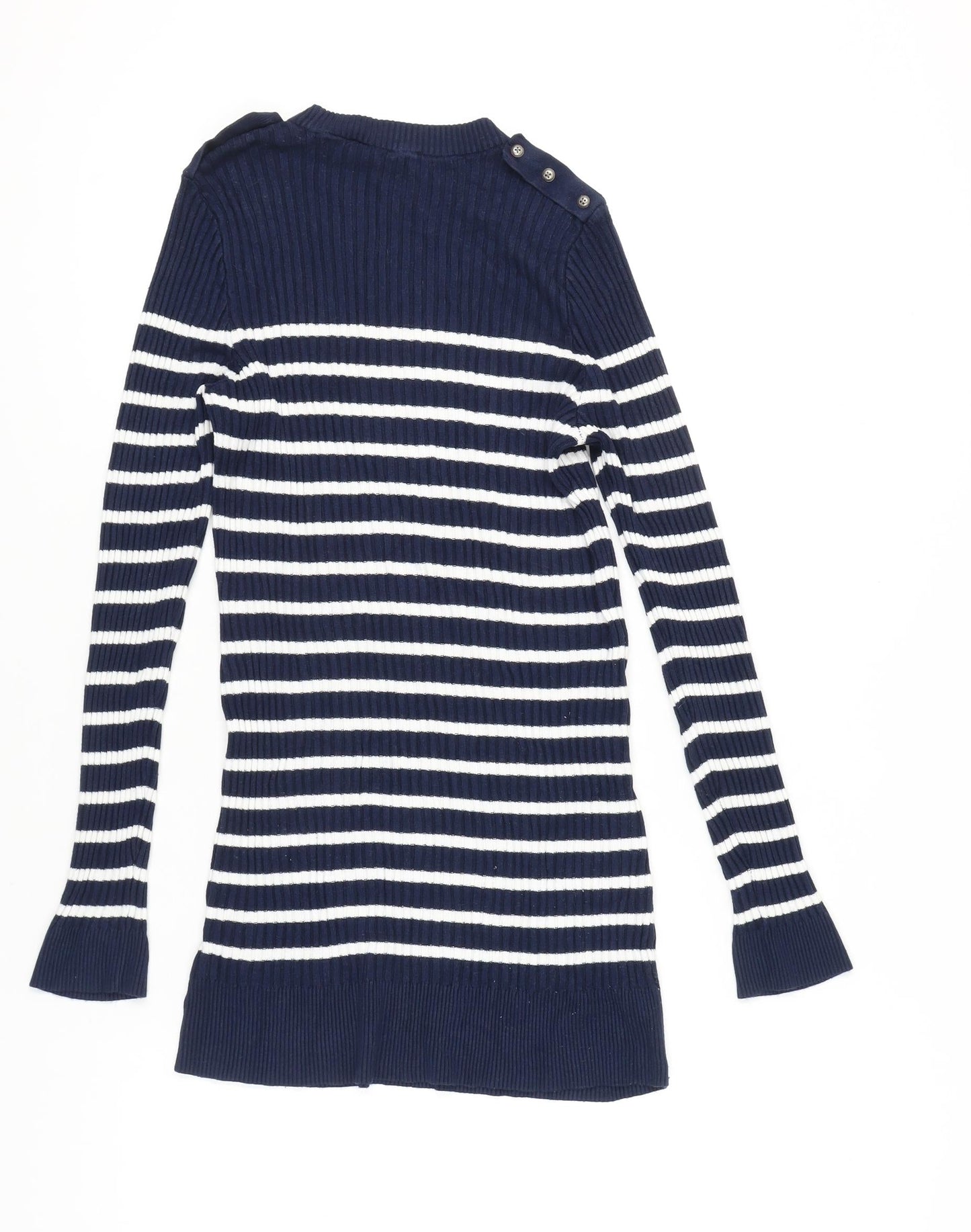 Marks and Spencer Women's Blue Striped Jumper Size 12