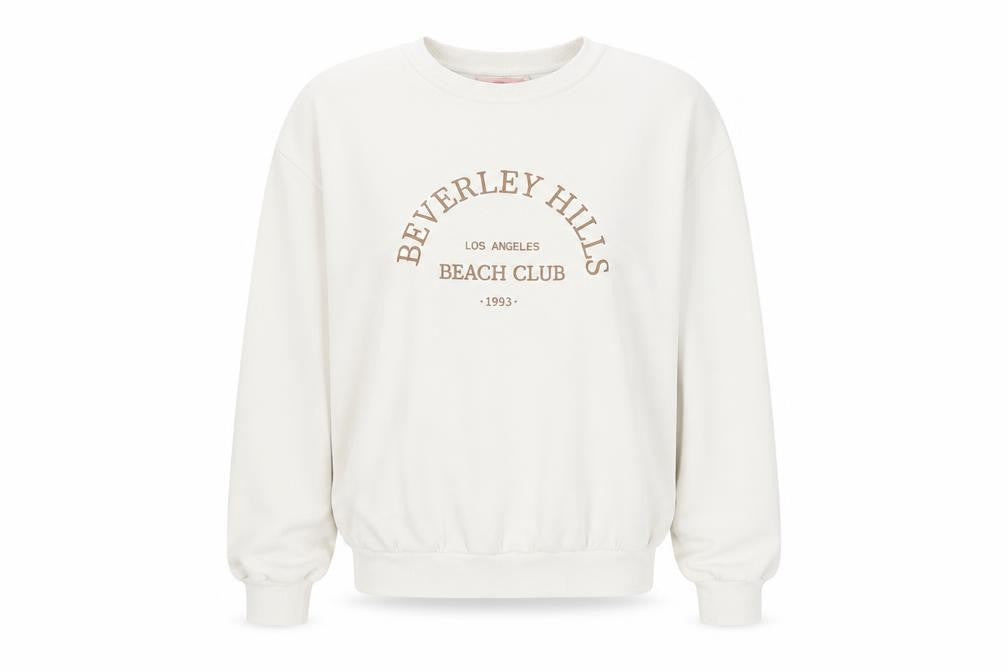 MISSPAP Women's Ivory Pullover Sweatshirt Size 10