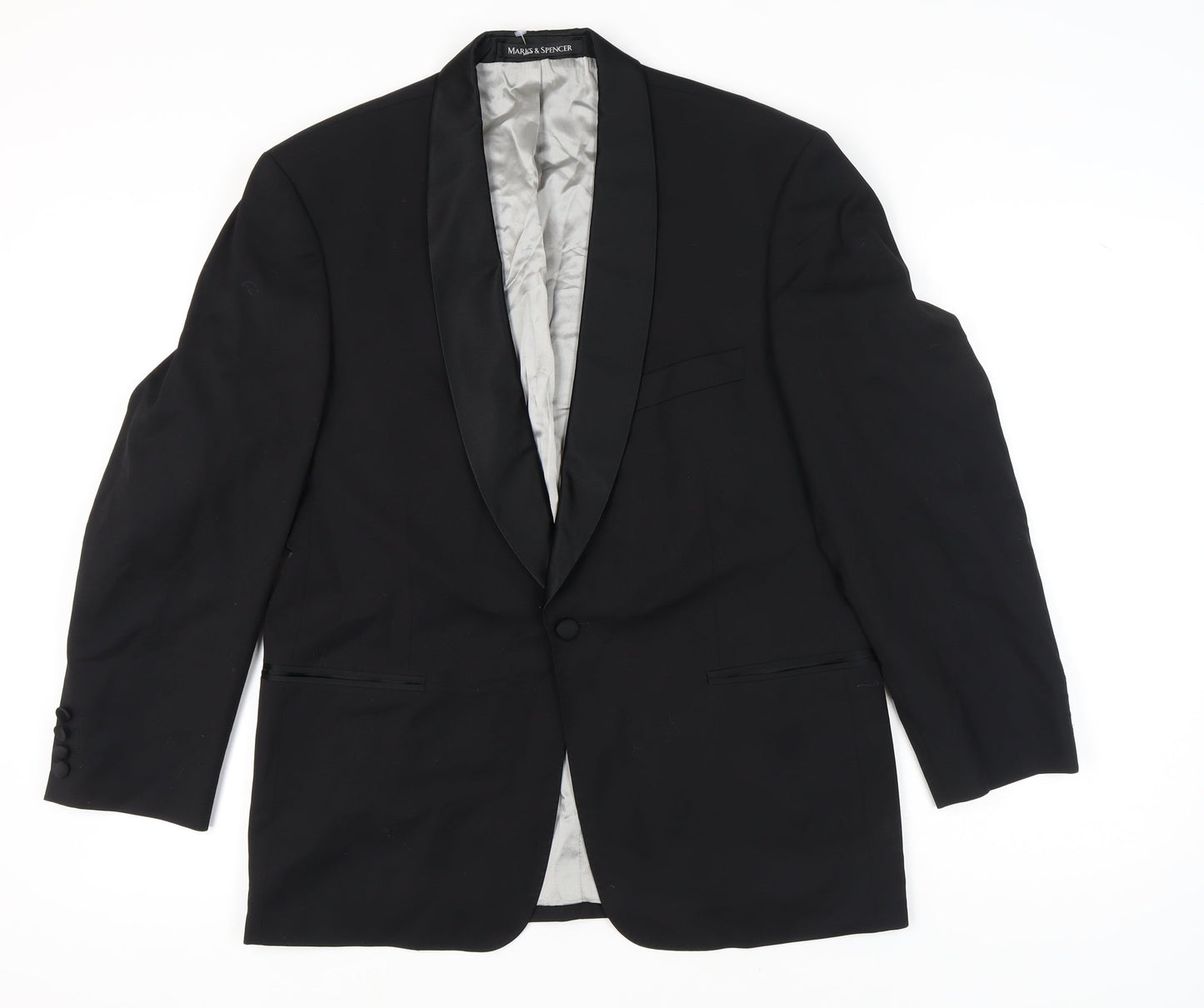 Marks and Spencer Men's Black Suit Jacket 40S