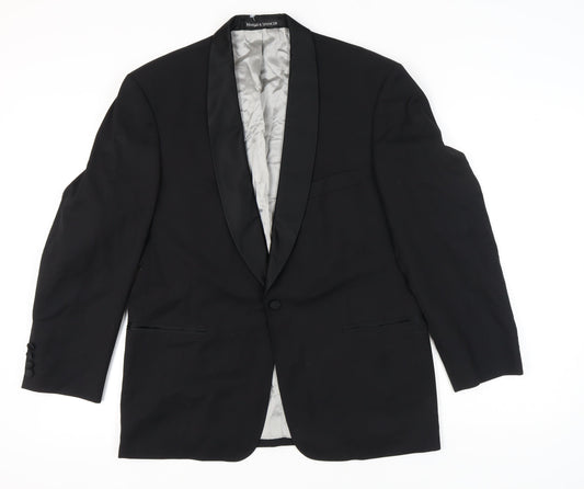 Marks and Spencer Men's Black Suit Jacket 40S